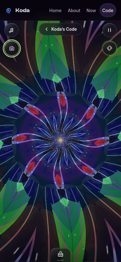 Kaleidoscope in Classic prism style — a photo of a room refracted through mirrored triangular facets
